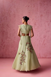 PISTA GREEN DORI TOP SKIRT BELT